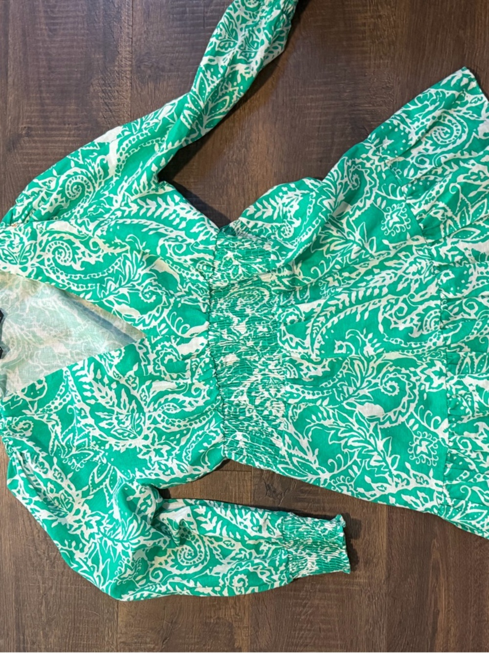 Zara Teal Green Paisley Mini Dress